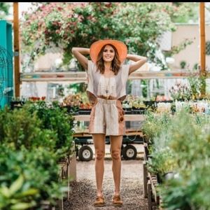 Anthropologie elevenses shorts romper